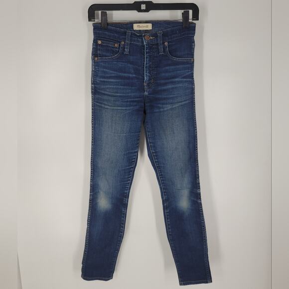 Madewell Hayes Wash 10" High Riser Skinny Skinny Jeans 24 - Picture 1 of 9